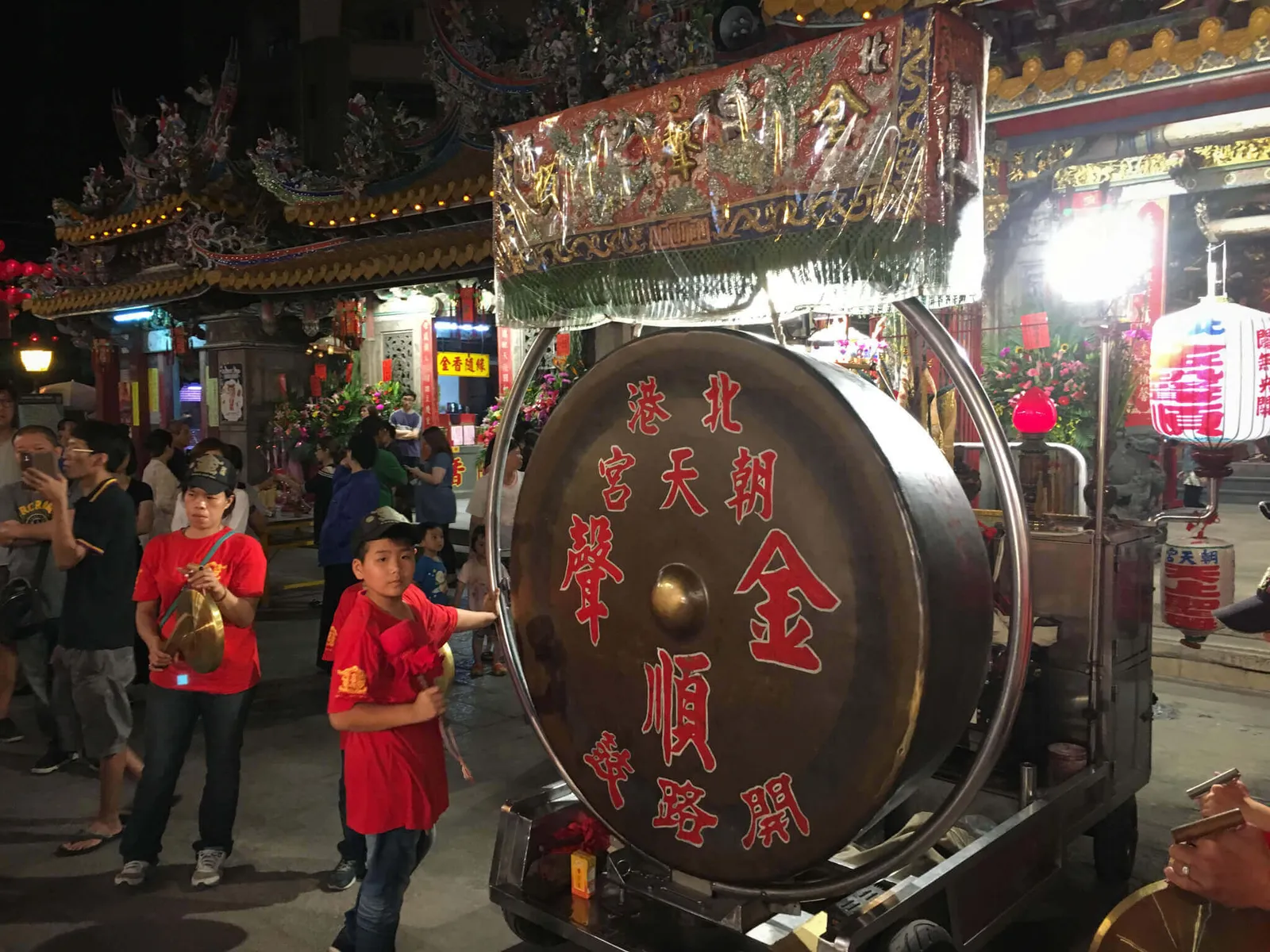金聲順於 3月 19前晚先行起馬儀式(吳政賢 攝)